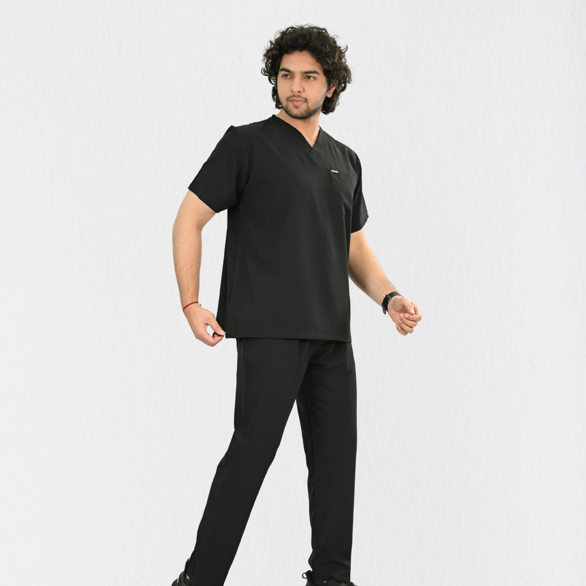 Men PrimaFlex 4 Way Stretch 5 Pocket Scrub Bottom - Black