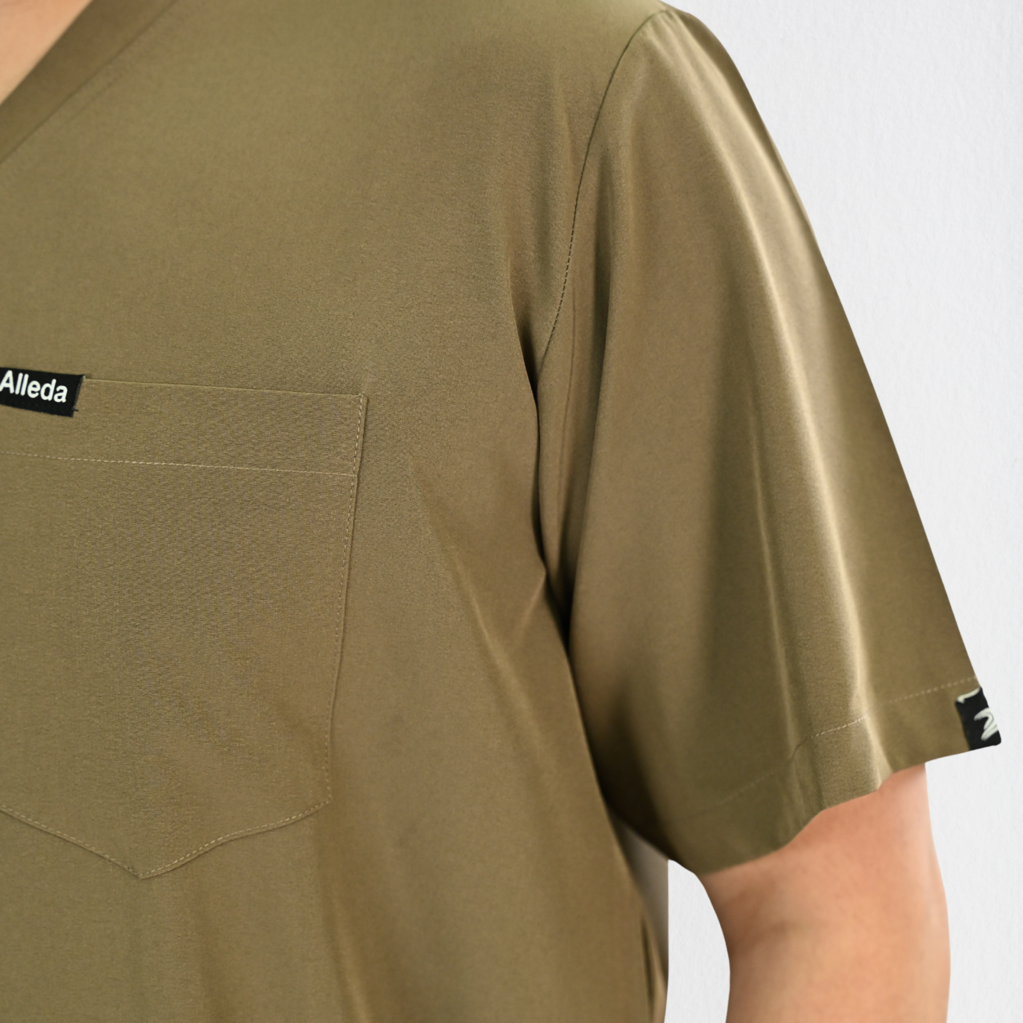 Men PrimaFlex 4 Way Stretch 3 Pocket Scrub Top - Khaki