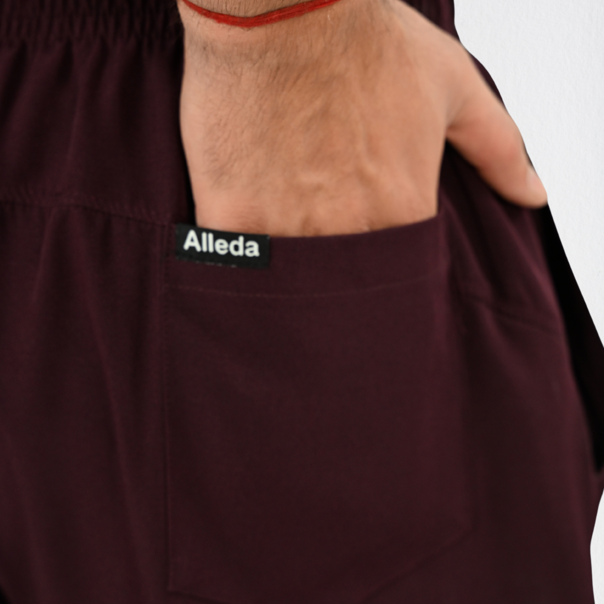 Men PrimaFlex 4 Way Stretch 5 Pocket Scrub Bottom - Wine