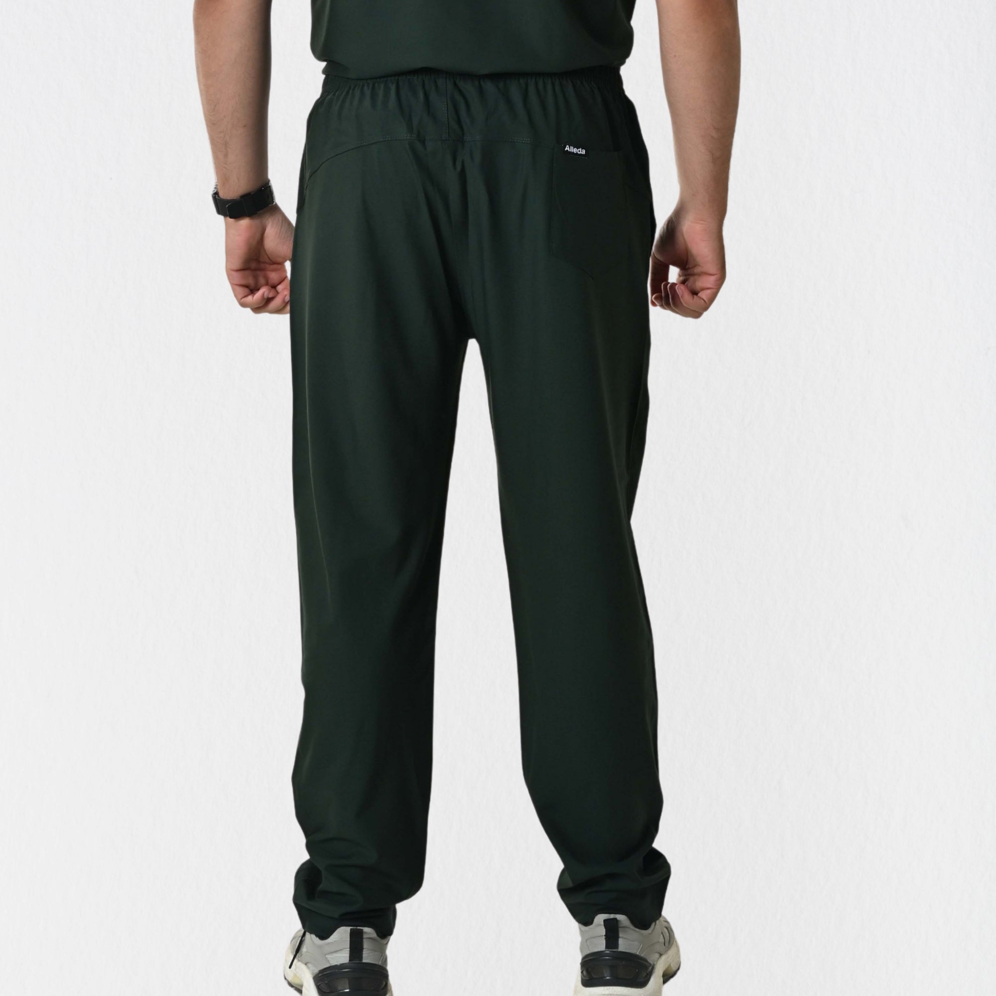 Men UltraFlex 4 Way Stretch 5 Pocket Scrub Bottom - Forest Green