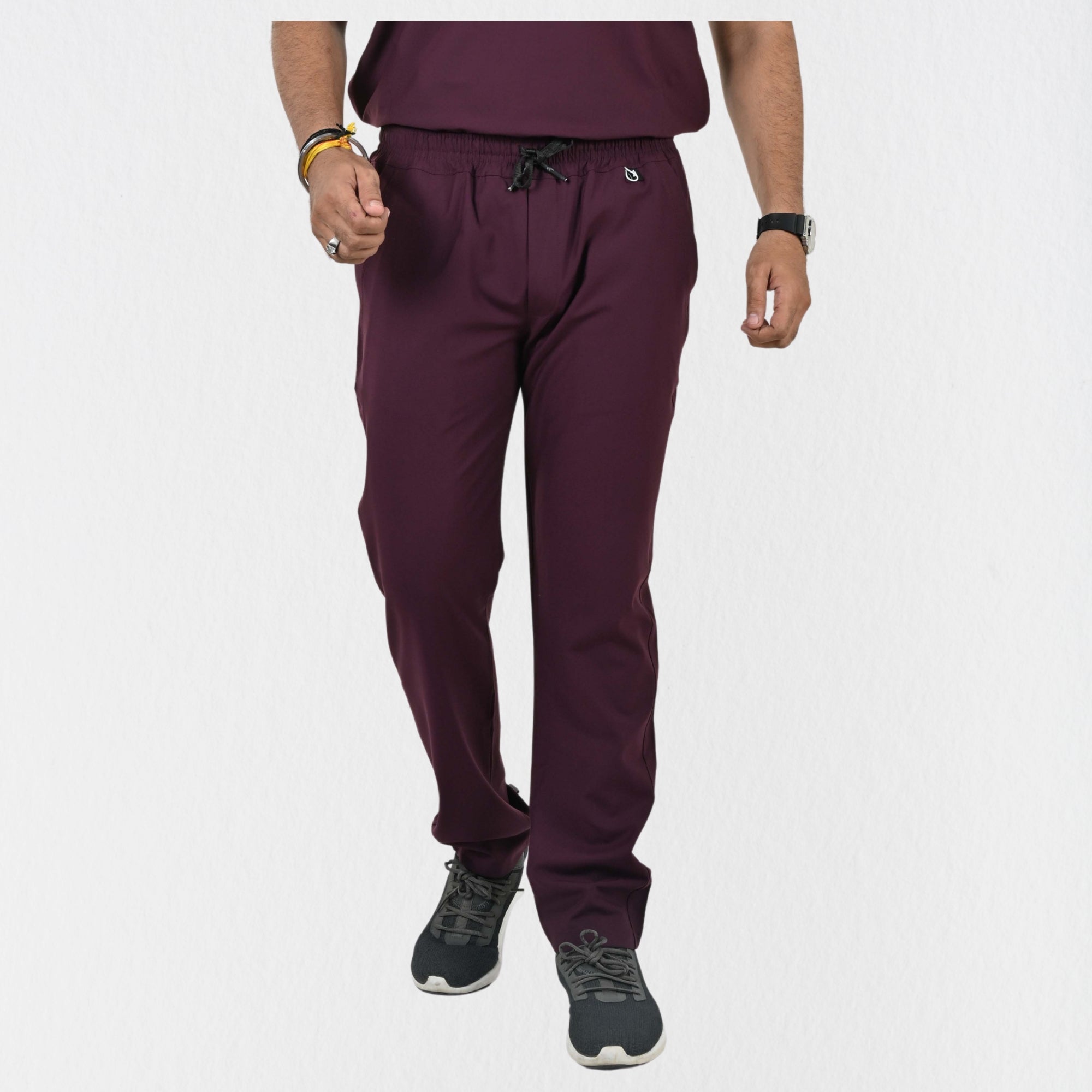 Men UltraFlex 4 Way Stretch 5 Pocket Scrub Bottom - Wine