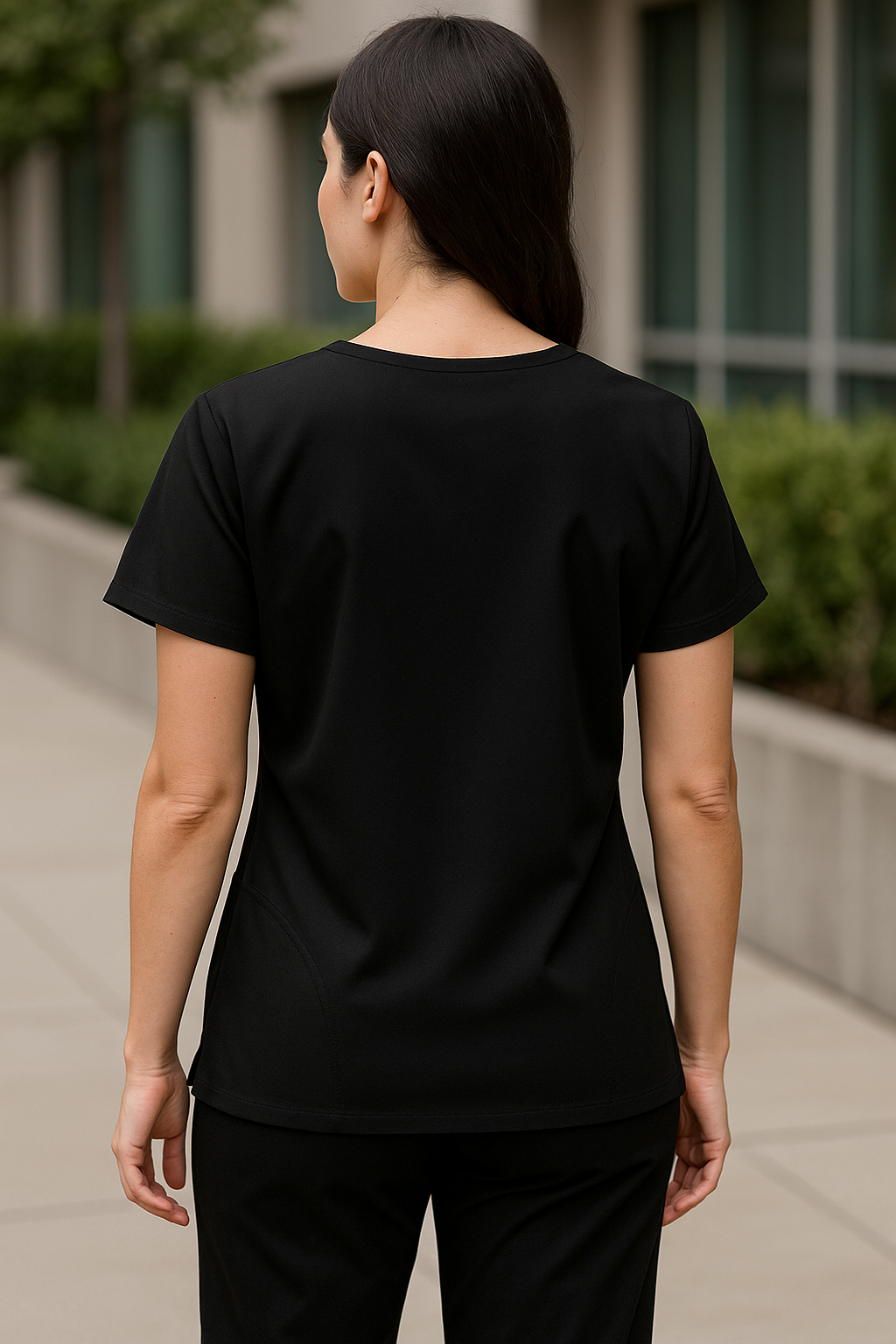 Women UltraFlex 4 Way Stretch 5 Pocket Scrub Bottom - Black