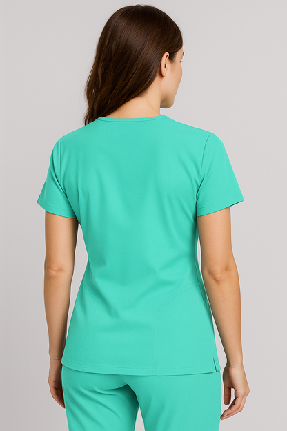 Women UltraFlex 4 Way Stretch 5 Pocket Scrub Bottom - Surgical Green