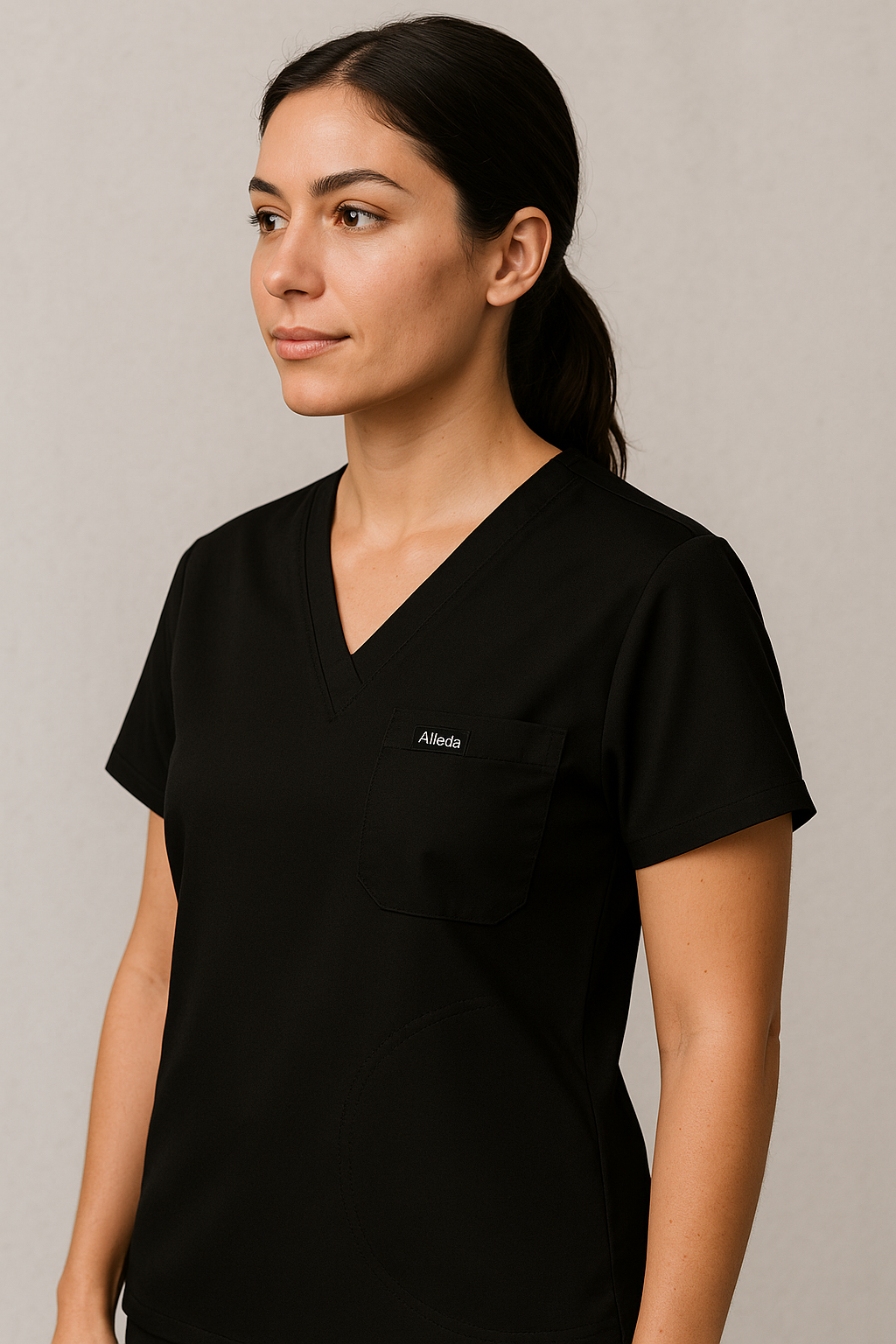 Women UltraFlex 4 Way Stretch 5 Pocket Scrub Bottom - Black