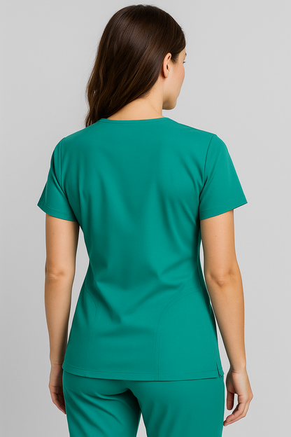 Women UltraFlex 4 Way Stretch 5 Pocket Scrub Bottom - Teal