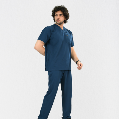 Men PrimaFlex 4 Way Stretch 5 Pocket Scrub Bottom - Crystal Teal