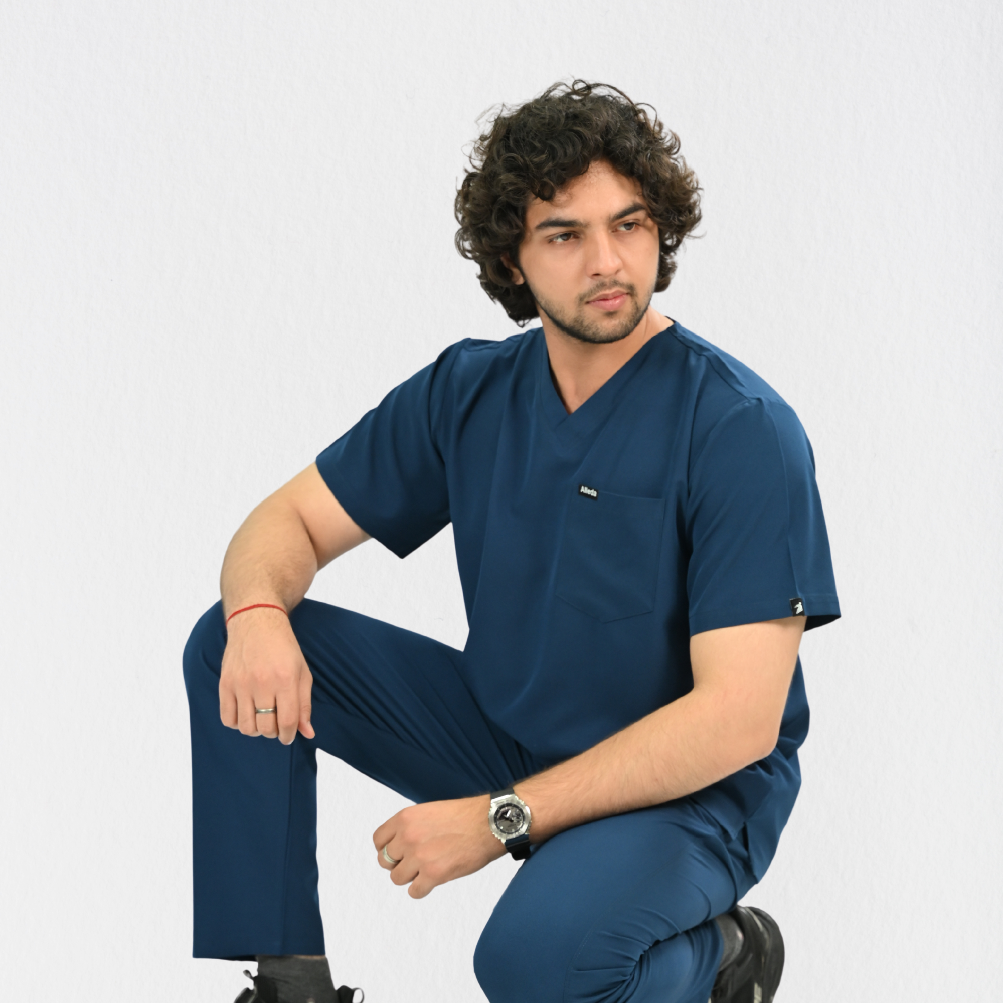 Men PrimaFlex 4 Way Stretch 5 Pocket Scrub Bottom - Crystal Teal