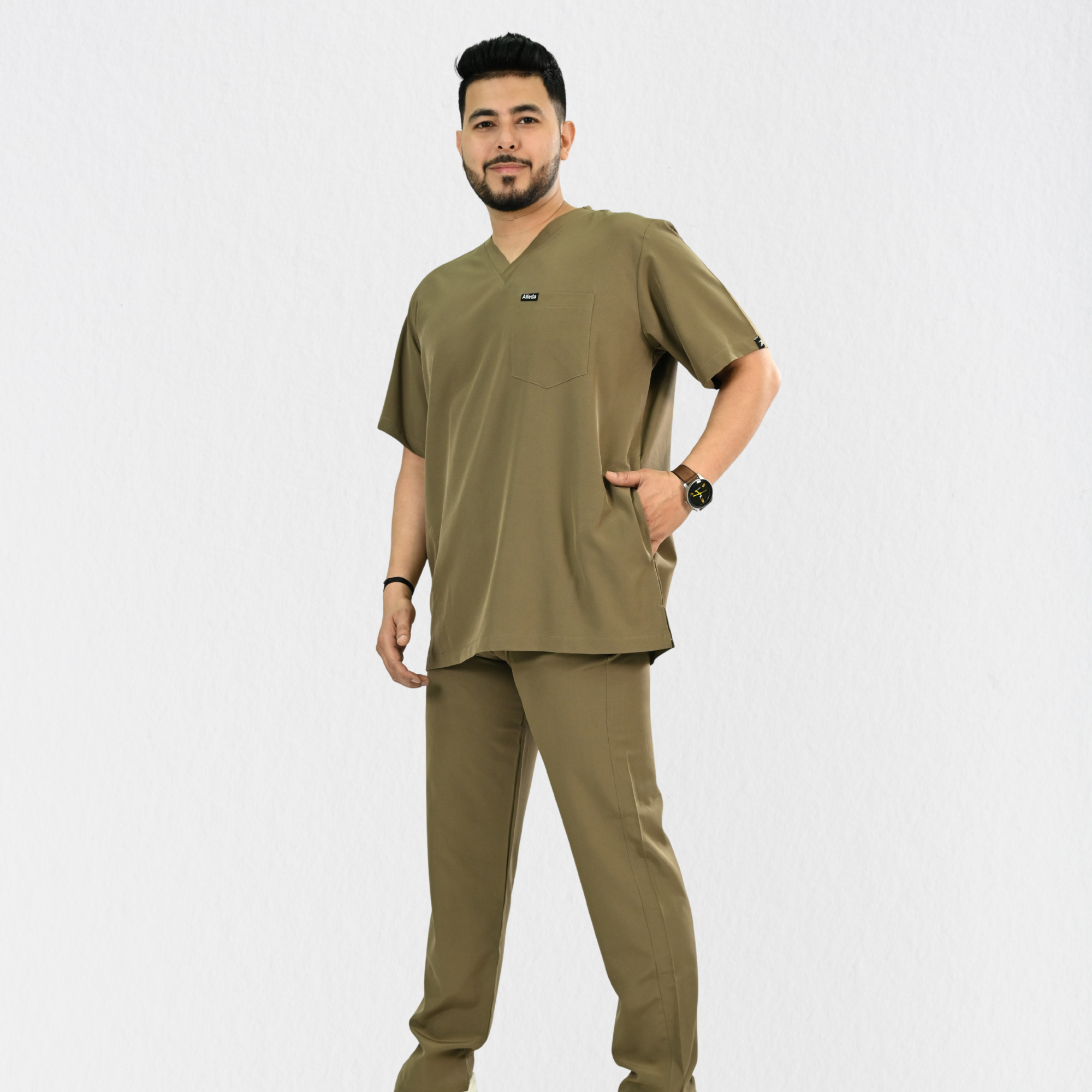 Men PrimaFlex 4 Way Stretch 5 Pocket Scrub Bottom - Khaki
