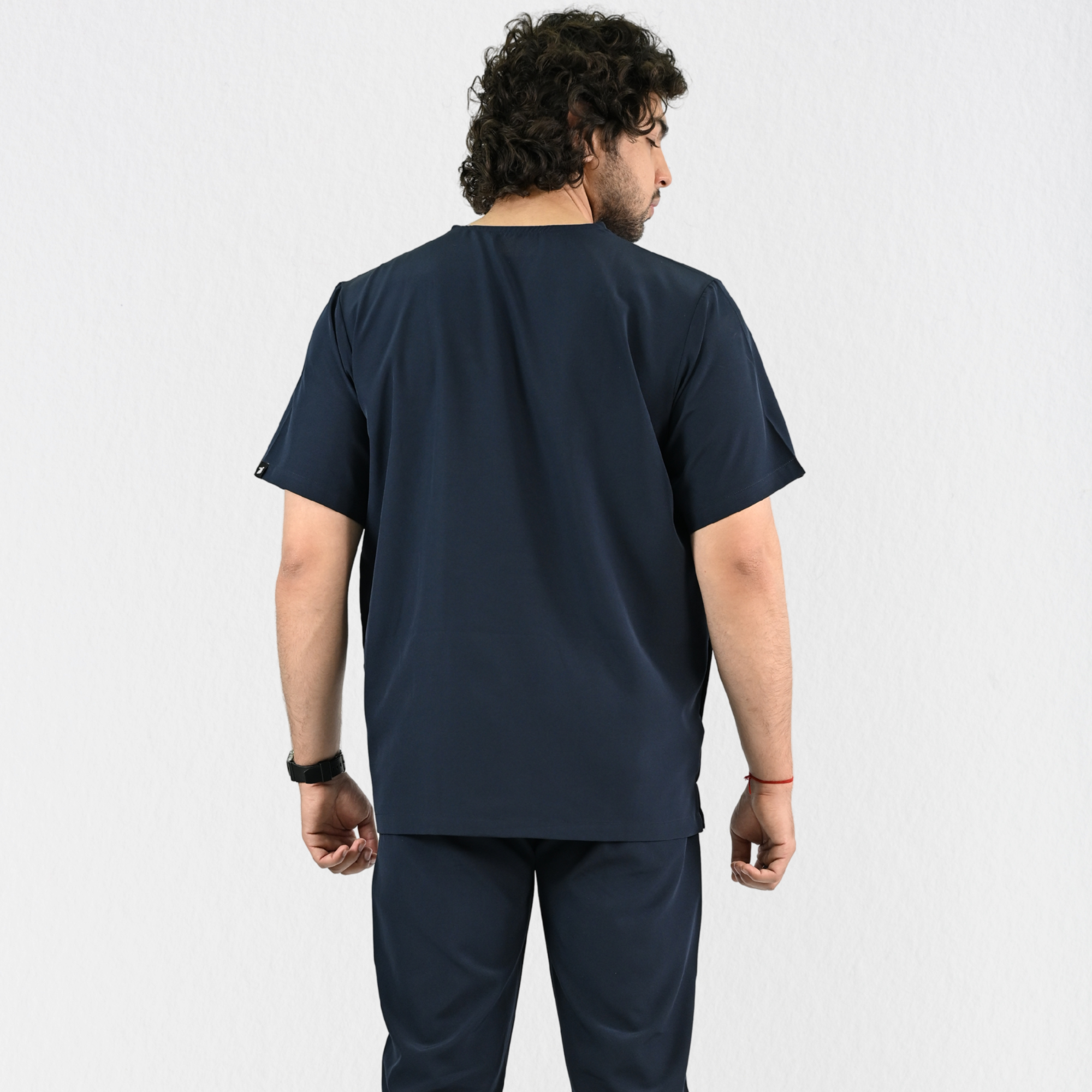 Men PrimaFlex 4 Way Stretch 3 Pocket Scrub Top - Navy Blue