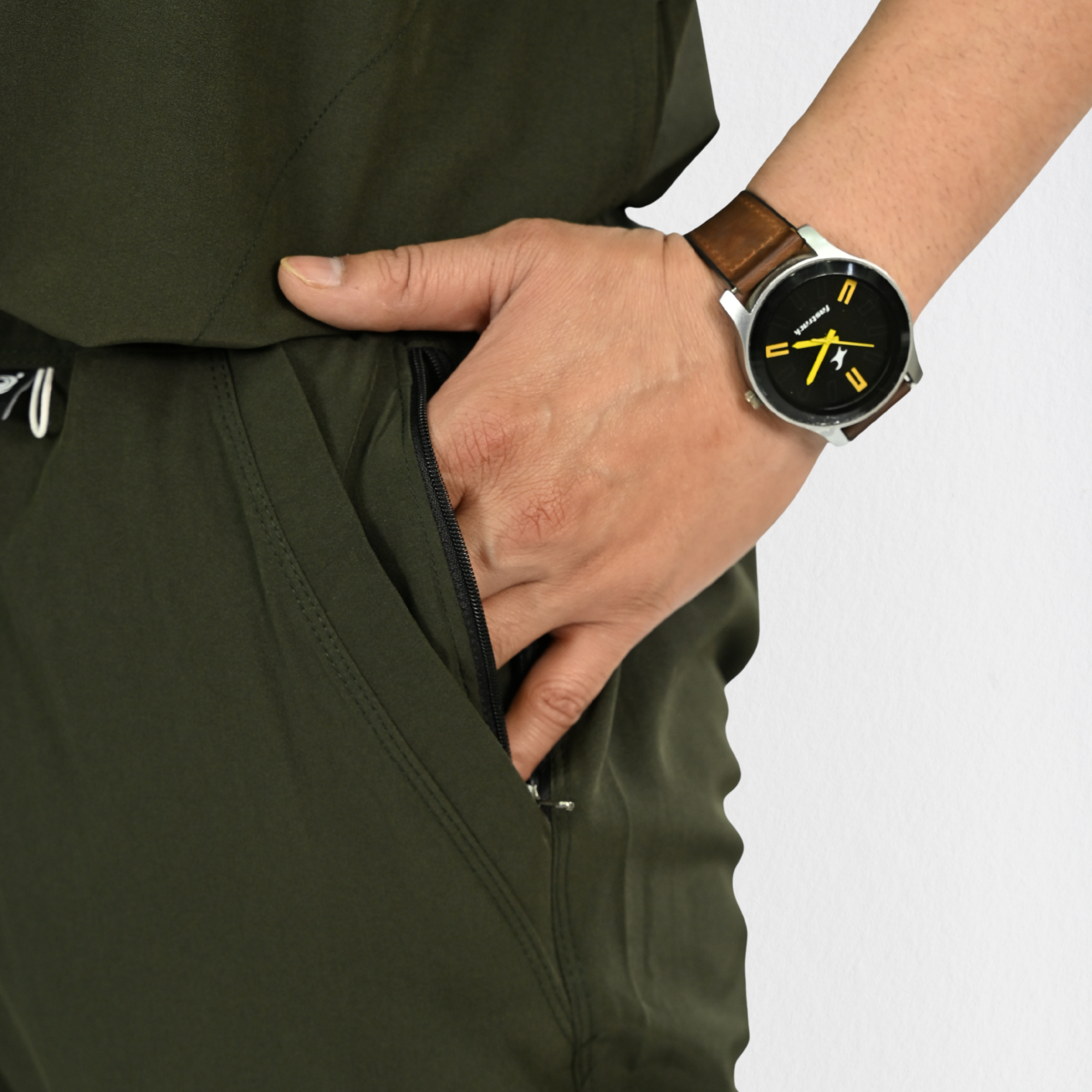 Men PrimaFlex 4 Way Stretch 5 Pocket Scrub Bottom - Olive