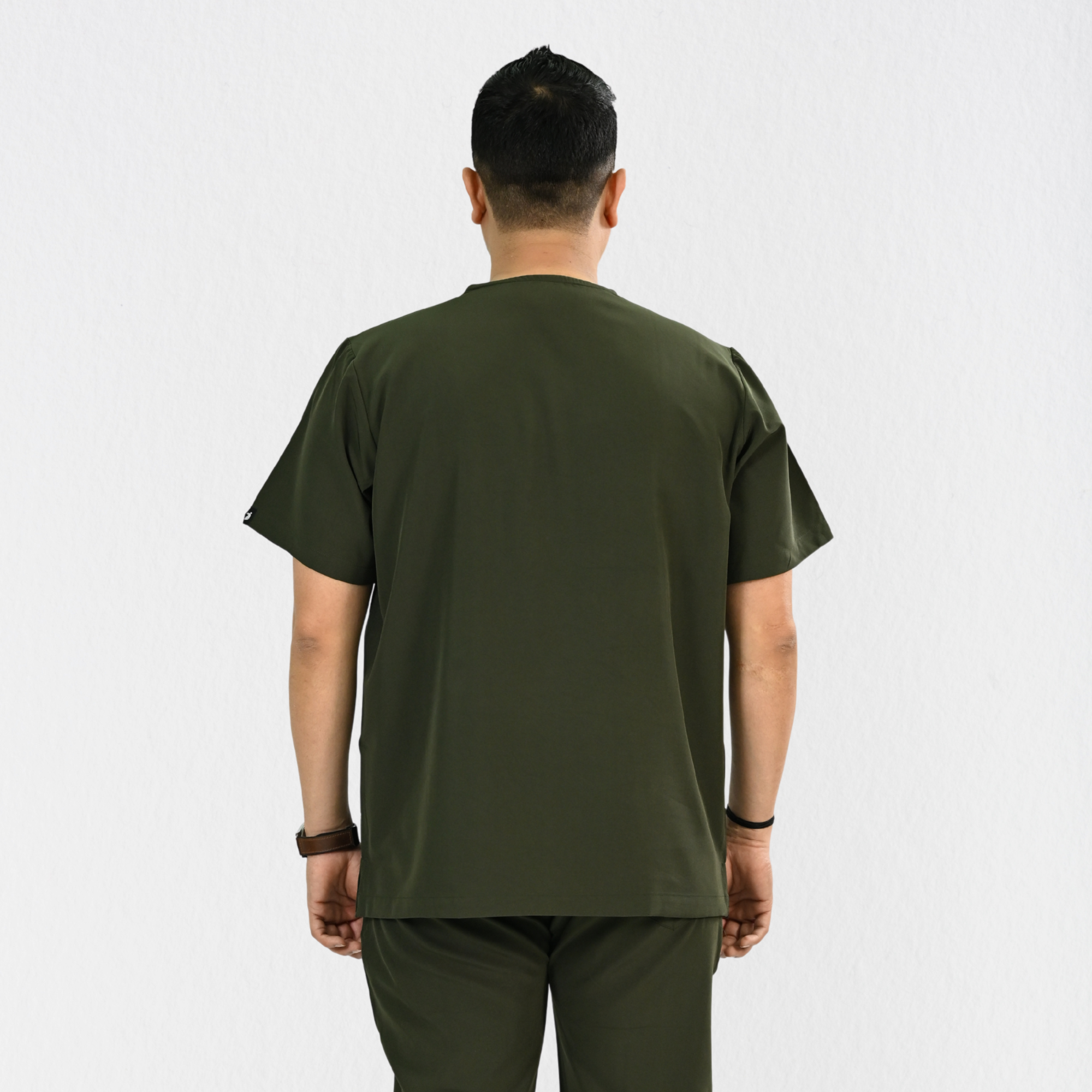 Men PrimaFlex 4 Way Stretch 3 Pocket Scrub Top - Olive