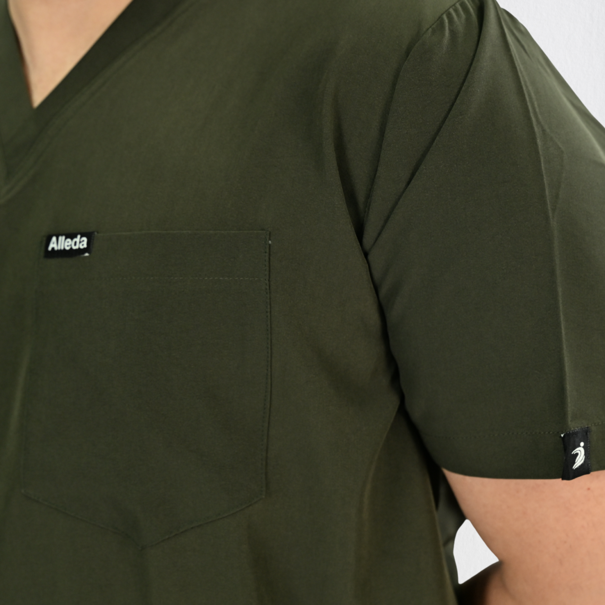 Men PrimaFlex 4 Way Stretch 3 Pocket Scrub Top - Olive