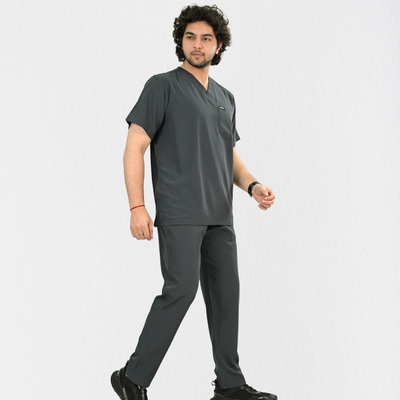 Men PrimaFlex 4 Way Stretch 5 Pocket Scrub Bottom - Slate Grey