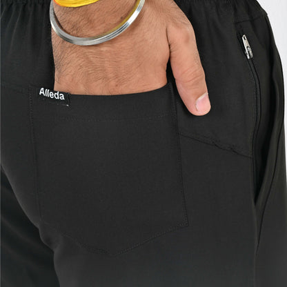 Men UltraFlex 4 Way Stretch 5 Pocket Scrub Bottom - Black