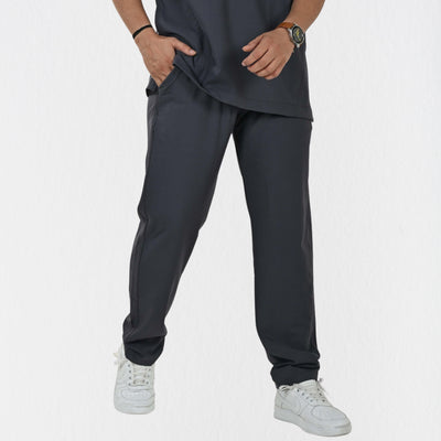 Men UltraFlex 4 Way Stretch 5 Pocket Scrub Bottom - Heather Grey