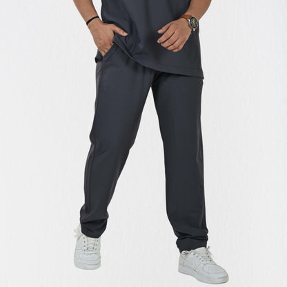 Men UltraFlex 4 Way Stretch 5 Pocket Scrub Bottom - Heather Grey