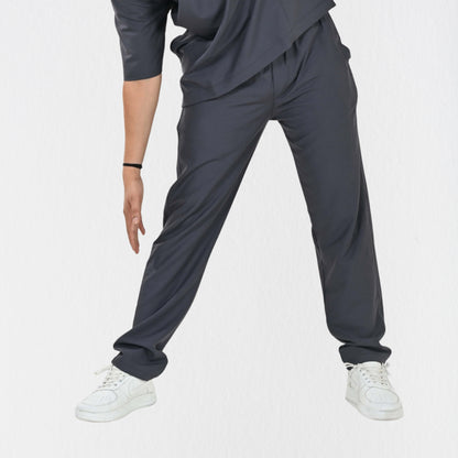 Men UltraFlex 4 Way Stretch 5 Pocket Scrub Bottom - Heather Grey