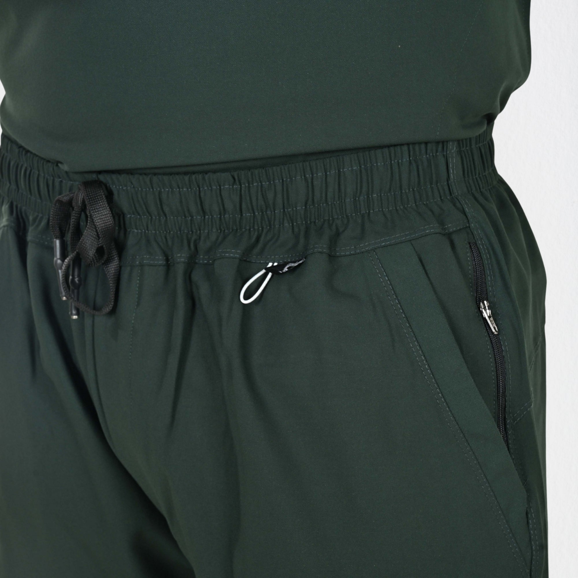 Men UltraFlex 4 Way Stretch 5 Pocket Scrub Bottom - Forest Green