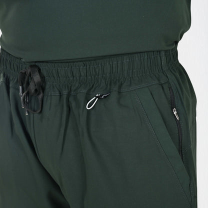 Men UltraFlex 4 Way Stretch 5 Pocket Scrub Bottom - Forest Green