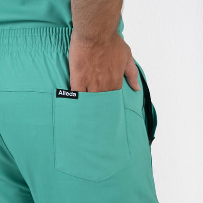 Men UltraFlex 4 Way Stretch 5 Pocket Scrub Bottom - Surgical Green