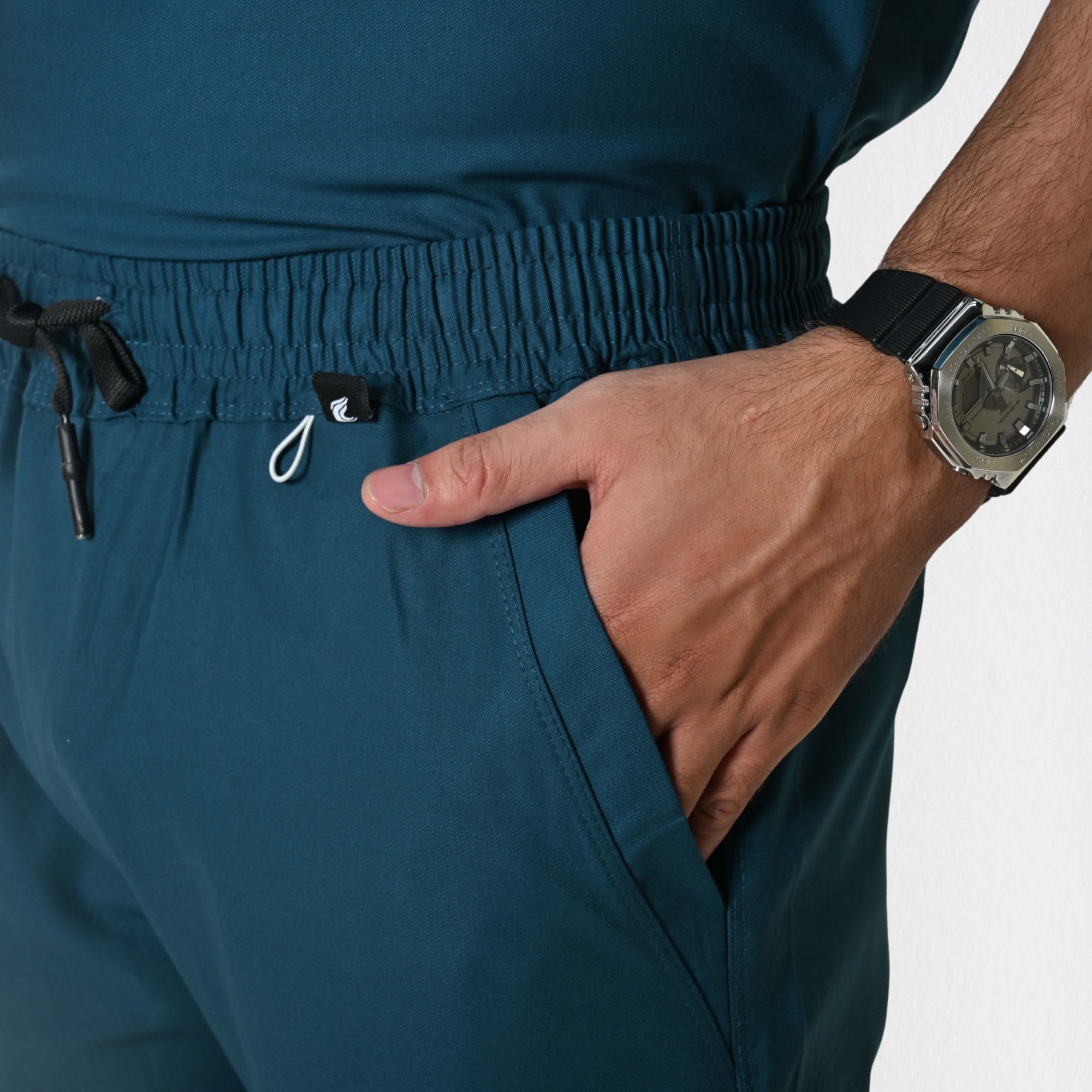 Men UltraFlex 4 Way Stretch 5 Pocket Scrub Bottom - Teal