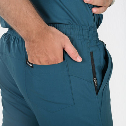 Men UltraFlex 4 Way Stretch 5 Pocket Scrub Bottom - Teal