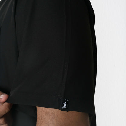 Men UltraFlex 4 Way Stretch 3 Pocket V Neck Scrub Top - Black