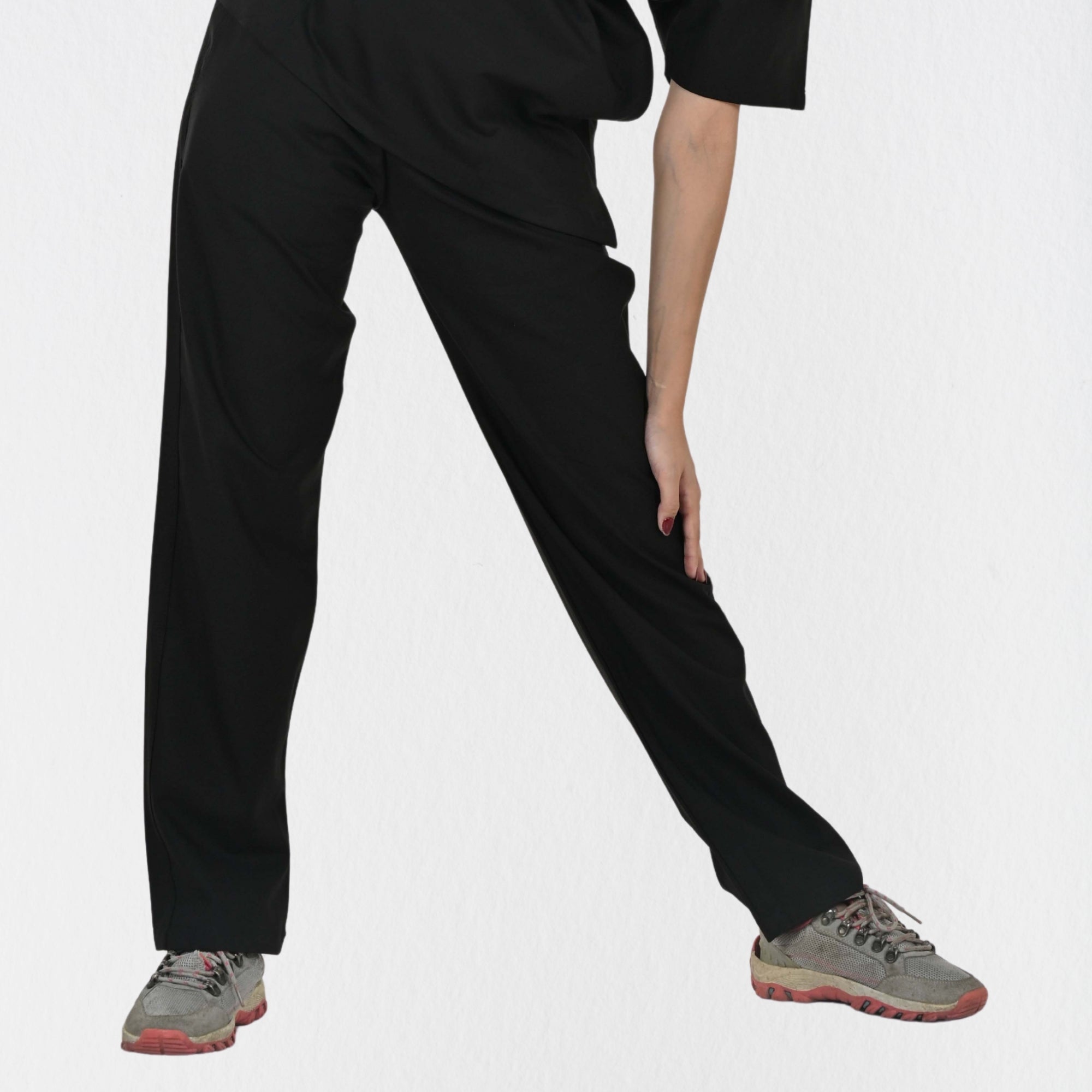 Women UltraFlex 4 Way Stretch 5 Pocket Scrub Bottom - Black