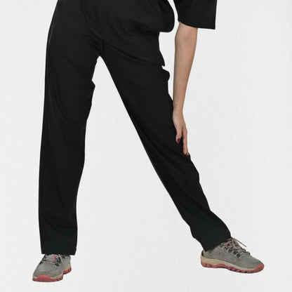 Women UltraFlex 4 Way Stretch 5 Pocket Scrub Bottom - Black