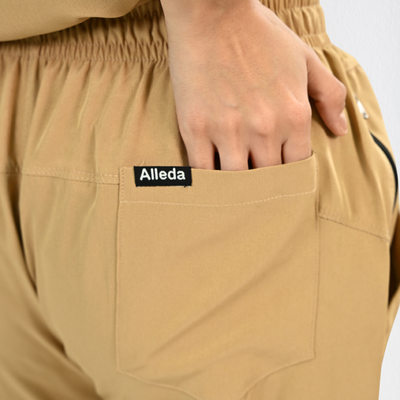 Women PrimaFlex 4 Way Stretch 5 Pocket Scrub Bottom - Beige